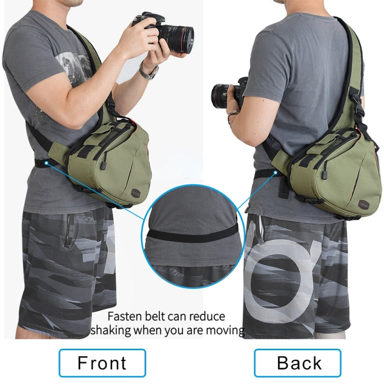 CADeN K1 DSLR Camera Shoulder Water-resistant Bag with Rain Cover(Army Green)