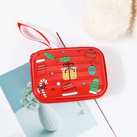 Christmas Cartoon Coin Purse Creative Square Storage Box Key Case(Type 4)