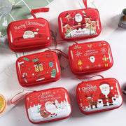 Christmas Cartoon Coin Purse Creative Square Storage Box Key Case(Type 4)