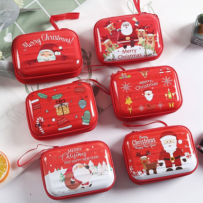 Christmas Cartoon Coin Purse Creative Square Storage Box Key Case(Type 3) - free shipping - PMC Jewellery - Order now!