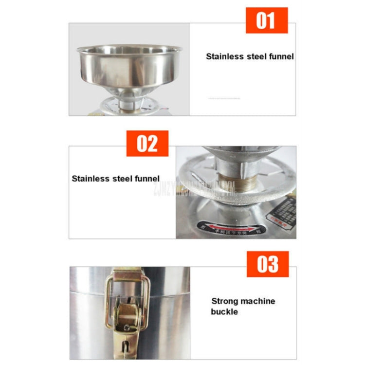 125/1500W Household Stainless Steel Refiner Large Capacity  Slurry Separation Fresh Grinding Soymilk Tofu Machine, CN Plug(Silver)
