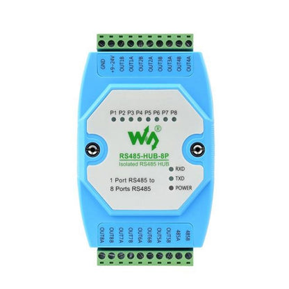 Waveshare RS485-HUB-8P Industrial-grade Isolated 8-ch RS485 Hub, Rail-mount Support, Wide Baud Rate Range - free shipping - PMC Jewellery - Order now!