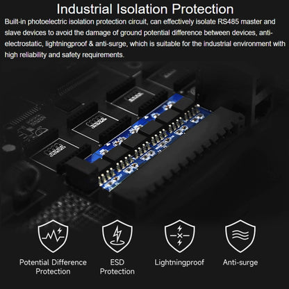 Waveshare RS485-HUB-8P Industrial-grade Isolated 8-ch RS485 Hub, Rail-mount Support, Wide Baud Rate Range - free shipping - PMC Jewellery - Order now!