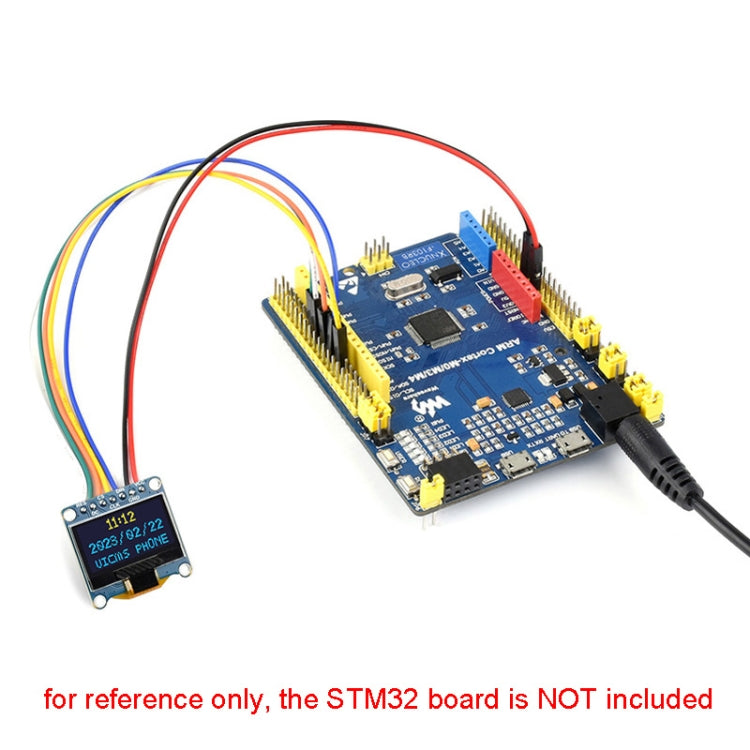 Waveshare 0.96 inch OLED Display Module, 128×64 Resolution, SPI / I2C Communication(C Yellow Blue)