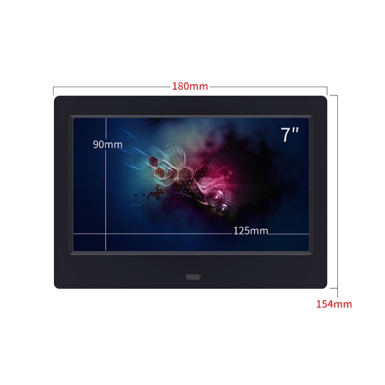 DPF-706-2.4G 7 inch Digital Photo Frame LED Wall Mounted Advertising Machine, Plug:EU Plug(White)