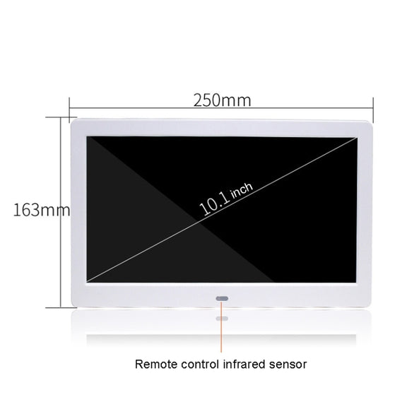 DPF-106 10.1 inch Digital Photo Frame LED Video Advertising Machine, Plug:US Plug(Black)