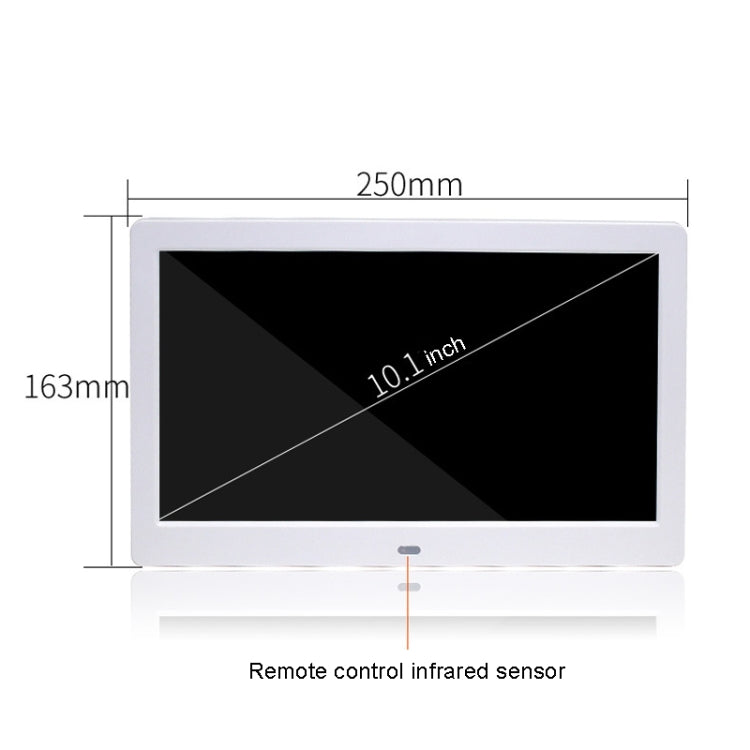 DPF-106 10.1 inch Digital Photo Frame LED Video Advertising Machine, Plug:UK Plug(Black)