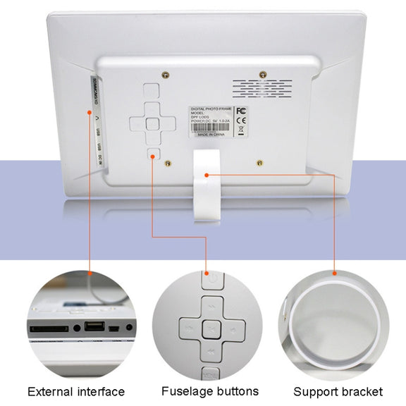 DPF-106 10.1 inch Digital Photo Frame LED Video Advertising Machine, Plug:UK Plug(Black)