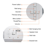 DPF-706 7 inch Digital Photo Frame LED Wall Mounted Advertising Machine, Plug:AU Plug(White)