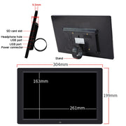DPF-1201 12 inch 1280x800 Resolution Wall Mounted Advertising Machine LCD Electronic Photo Frame, Plug:US Plug(Black)