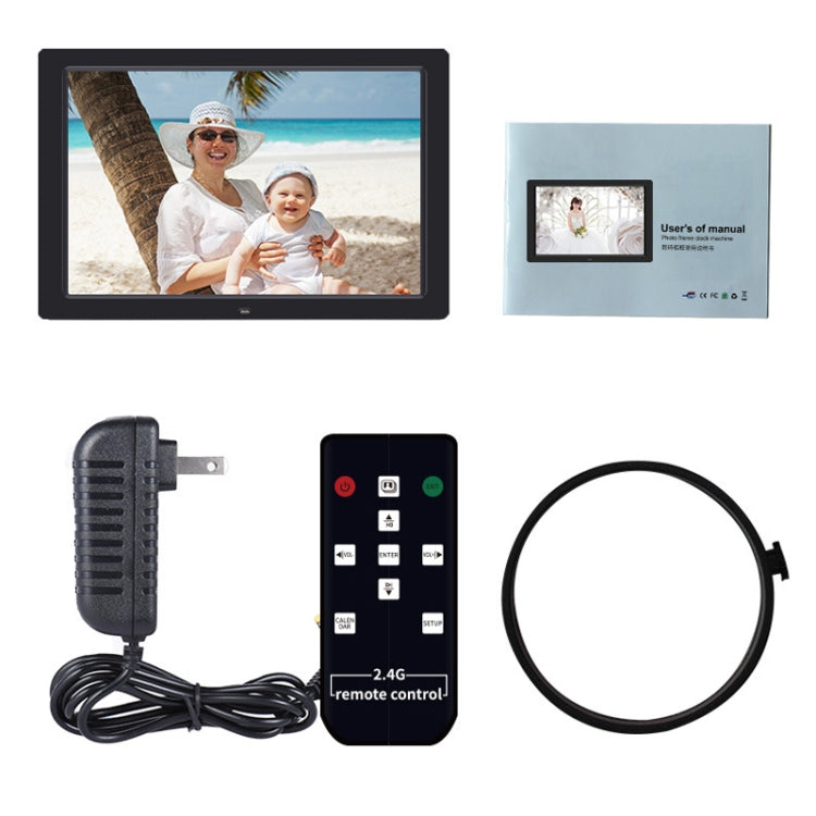 DPF-1201 12 inch 1280x800 Resolution Wall Mounted Advertising Machine LCD Electronic Photo Frame, Plug:UK Plug(Black) - 11-15 inch by PMC TechLife | Online Shopping South Africa | PMC TechLife | Buy Now Pay Later Mobicred