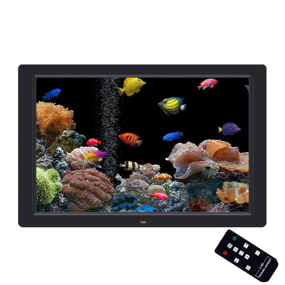 DPF-1201 12 inch 1280x800 Resolution Wall Mounted Advertising Machine LCD Electronic Photo Frame, Plug:AU Plug(Black)