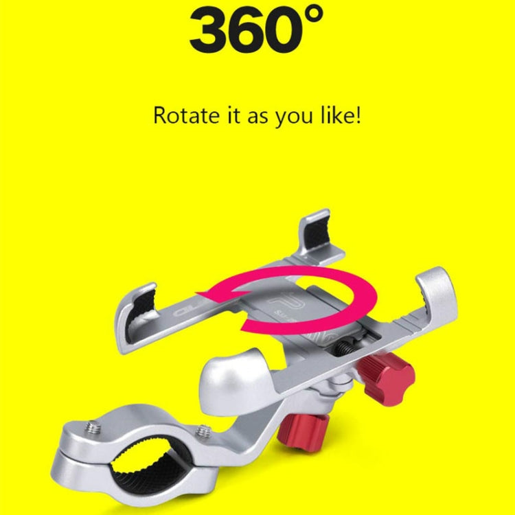 360 Rotate Eagle Claw Bionic Bike Phone Holder Mount Aluminum Bicycle Motocycle Handlebar Cellphone Stand Bracket(Titanium) - Holder by PMC TechLife | Online Shopping South Africa | PMC TechLife | Buy Now Pay Later Mobicred