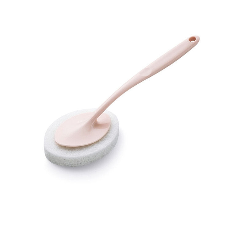 Bathroom Long Handle Cleaning Sponge Brush Floor Tile Decontamination Scouring Pad(Pink) - Cleaning Tools by PMc TechLife | Online Shopping South Africa | PMc TechLife | Buy Now Pay Later Mobicred