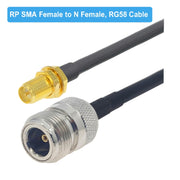 RP-SMA Female to N Female RG58 Coaxial Adapter Cable, Cable Length:10m