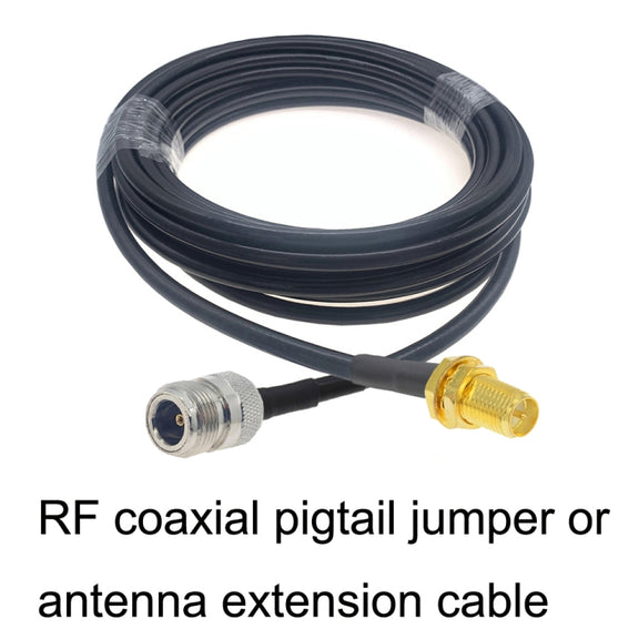 RP-SMA Female to N Female RG58 Coaxial Adapter Cable, Cable Length:10m