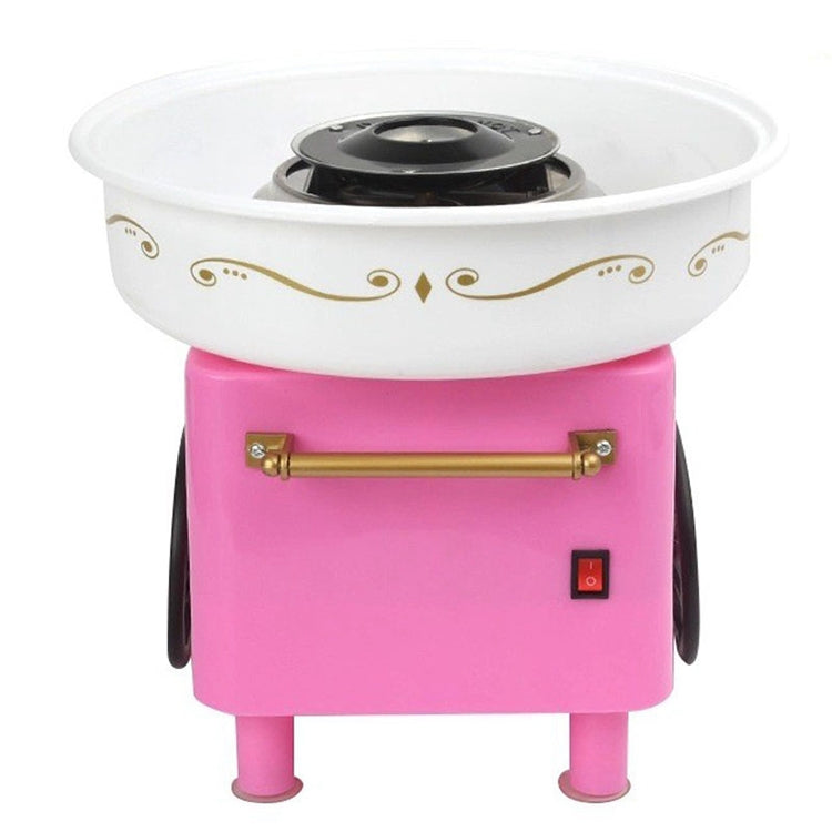 Retro Trolley Mini Cotton Candy Machine, Specification:U.S. Regulations 110 V(Pink)