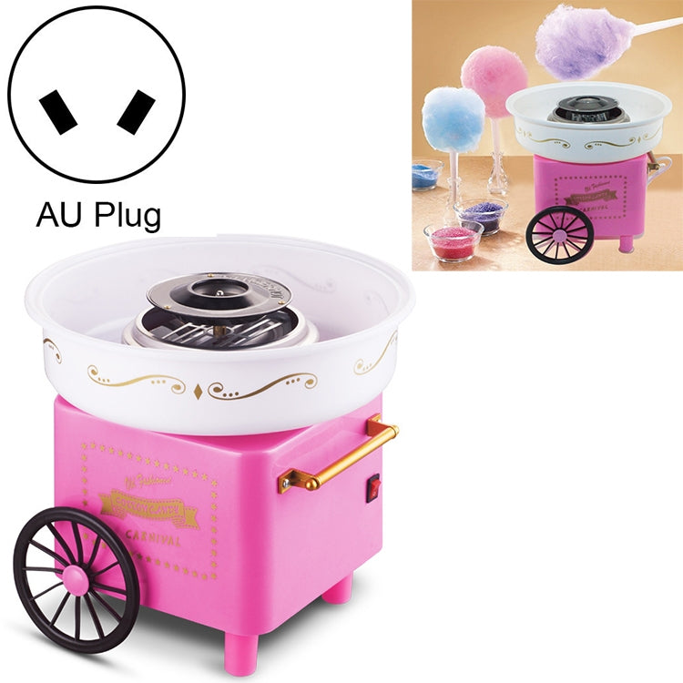 Retro Trolley Mini Cotton Candy Machine, Specification:Australian Regulations 220 V(Pink) - free shipping - PMC TechLife - Order now!