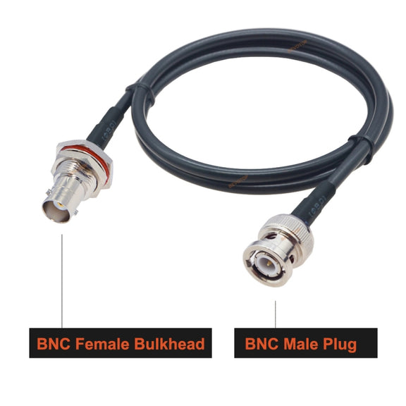 BNC Female With Water-resistant Circle To BNC Male RG58 Coaxial Adapter Cable, Cable Length:10m