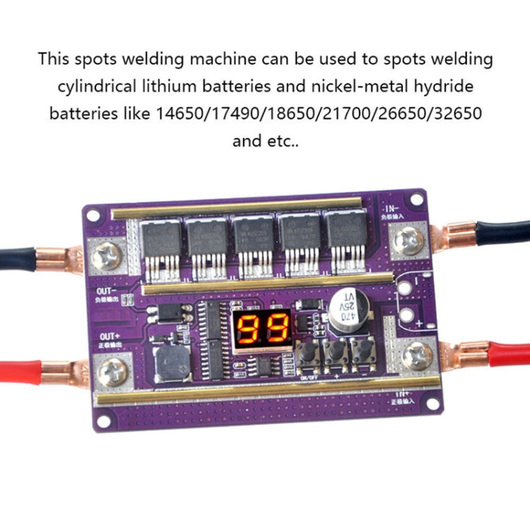 Compatible Version 12V Digital Display DIY Battery Spot Welding Machine Pen Control, Style:6 Square Pen
