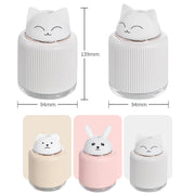 Light Pet Humidifier USB Night Light Home Bedside Lamp Sleep Mute Energy-saving Lamp(Pink Rabbit)