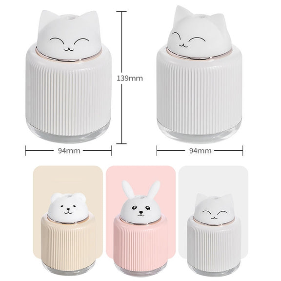 Light Pet Humidifier USB Night Light Home Bedside Lamp Sleep Mute Energy-saving Lamp(Pink Rabbit)