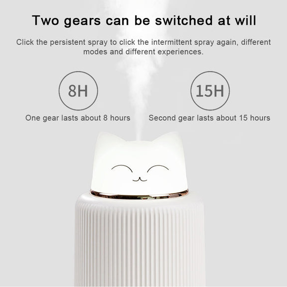 Light Pet Humidifier USB Night Light Home Bedside Lamp Sleep Mute Energy-saving Lamp(Yellow Bear)