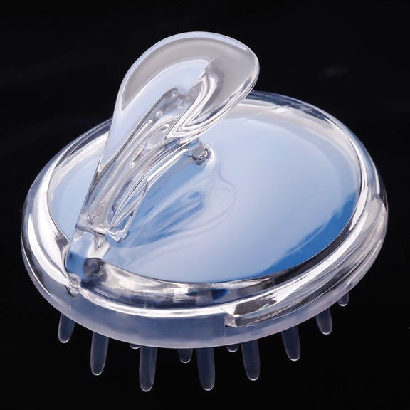 5pcs Household Head Hand-held Silicone PVC Massage Brush(Blue)