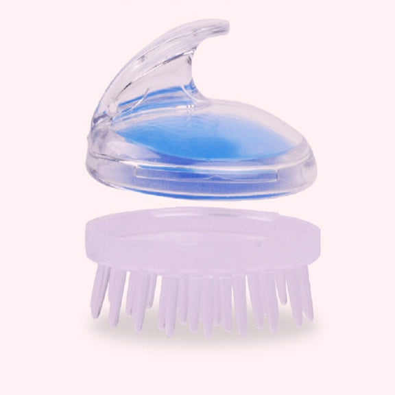 5pcs Household Head Hand-held Silicone PVC Massage Brush(Blue)
