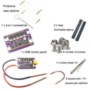Model Airplane Battery Version 12V Digital Display DIY Battery Spot Welding Machine Pen Control, Style:6 Square Pen