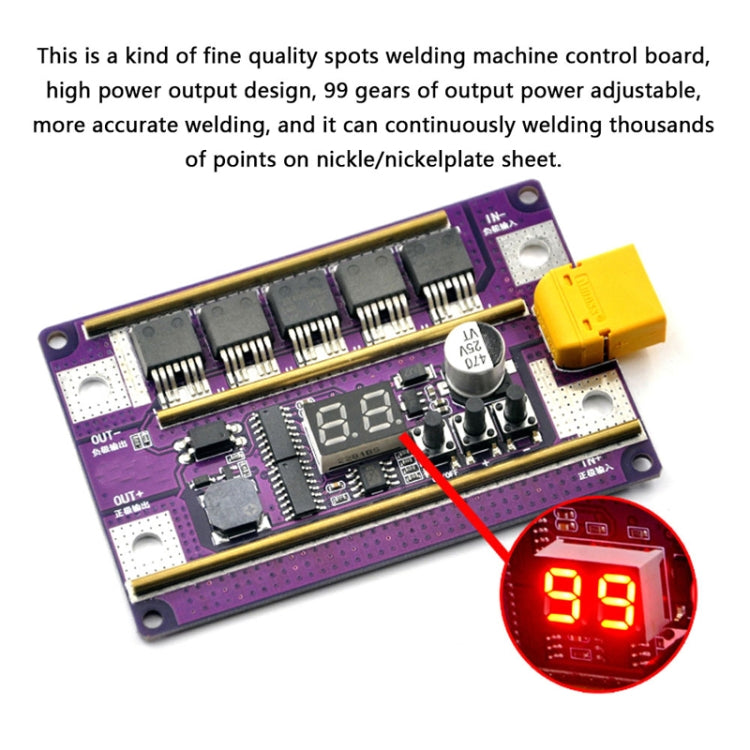 Lead-Acid Battery Version 12V Digital Display DIY Battery Spot Welding Machine Pen Control, Style:10 Square Pen With Case