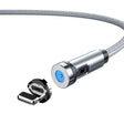 CC56 8Pin Magnetic Interface Dust Plug Rotating Data Charging Cable, Cbale Length: 2m(Silver) - free shipping - PMC TechLife - Order now!