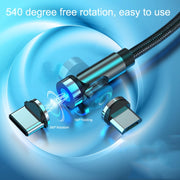 CC56 8Pin Magnetic Interface Dust Plug Rotating Data Charging Cable, Cbale Length: 2m(Silver)