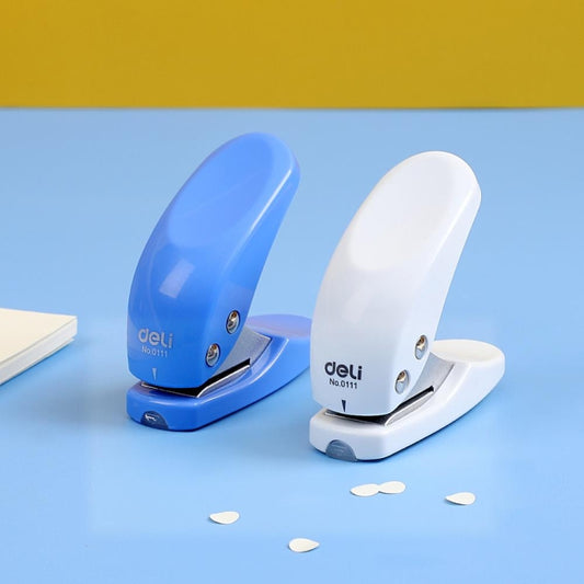 Deli Mini Small Hole Punch Single Circular Hole Punch Machine Manual Hole Punch, Size: 6x5.5cm, Random Color Delivery - Binding Supplies by Deli | Online Shopping South Africa | PMC Jewellery | Buy Now Pay Later Mobicred