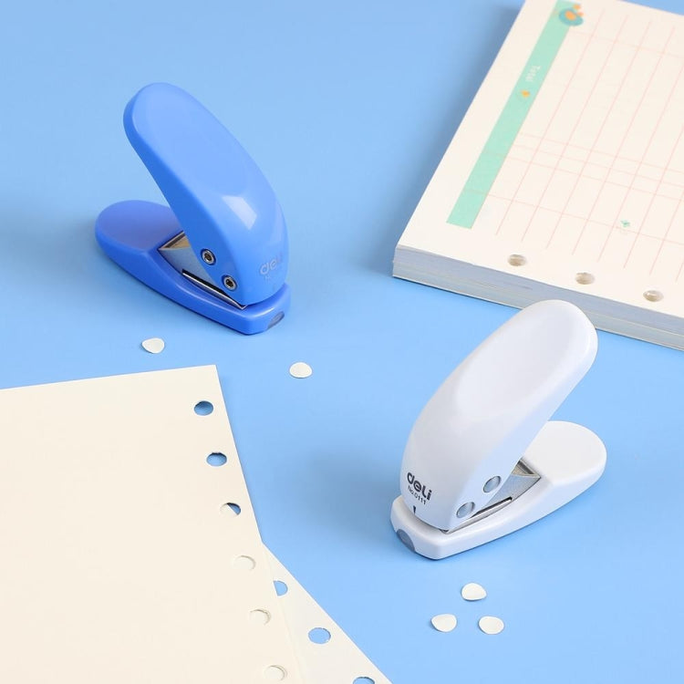 Deli Mini Small Hole Punch Single Circular Hole Punch Machine Manual Hole Punch, Size: 6x5.5cm, Random Color Delivery - Binding Supplies by Deli | Online Shopping South Africa | PMC TechLife | Buy Now Pay Later Mobicred