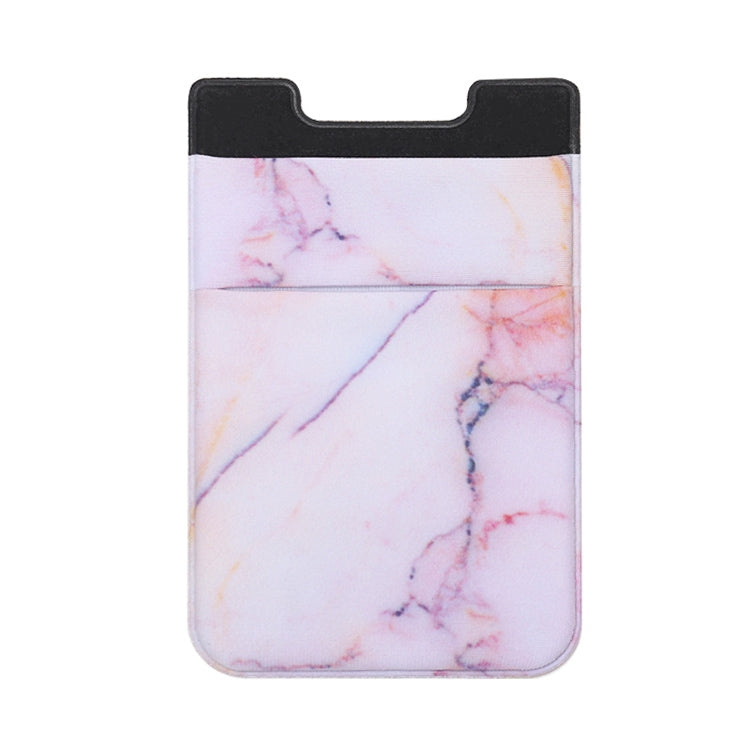 Marble Pattern Road Stretch Phone Back Plastic Card Holder Sticky Phone Clip(Pink) - Card & Passport Bags by PMc TechLife | Online Shopping South Africa | PMc TechLife | Buy Now Pay Later Mobicred
