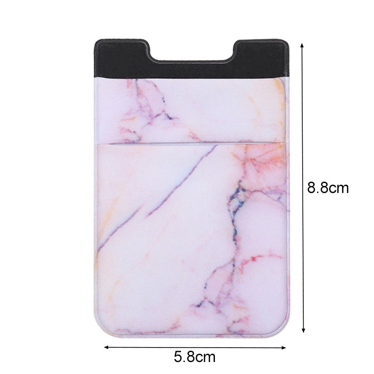 Marble Pattern Road Stretch Phone Back Plastic Card Holder Sticky Phone Clip(Pink) - Card & Passport Bags by PMc TechLife | Online Shopping South Africa | PMc TechLife | Buy Now Pay Later Mobicred