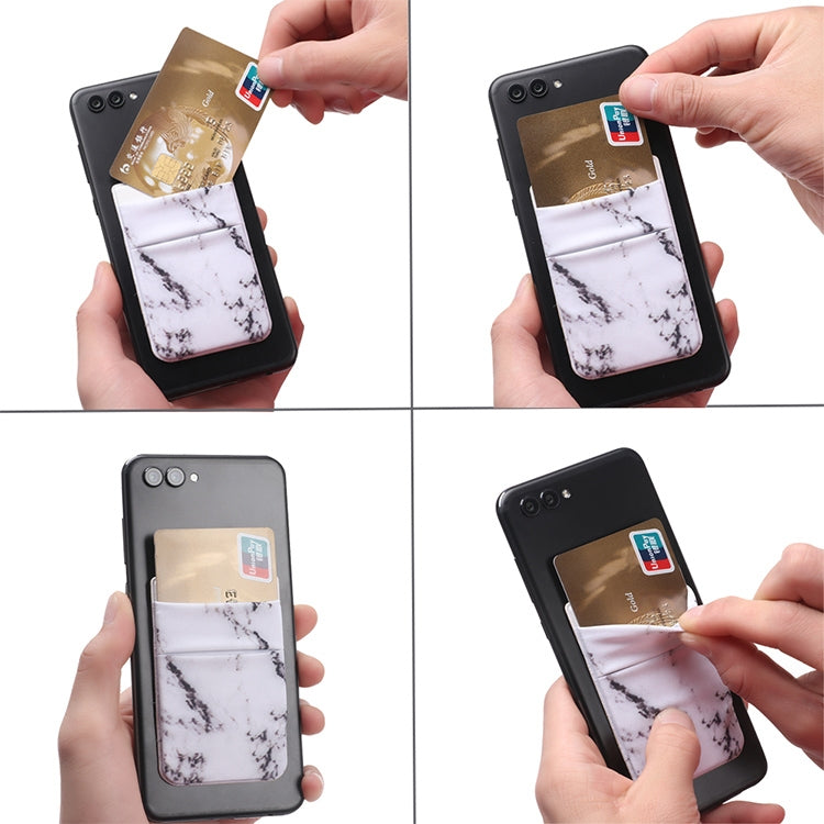 Marble Pattern Road Stretch Phone Back Plastic Card Holder Sticky Phone Clip(Pink)