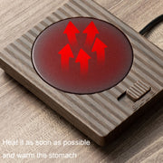 Home USB Constant Temperature Cup Mat Heat Thermos Coaster, Style:Without Adapter(Vintage Brown)