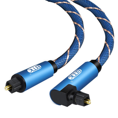 EMK 90 Degree Swivel Adjustable Right Angled 360 Degrees Rotatable Plug Nylon Woven Mesh Optical Audio Cable, Cable Length:1.5m(Blue) - free shipping - PMC Jewellery - Order now!