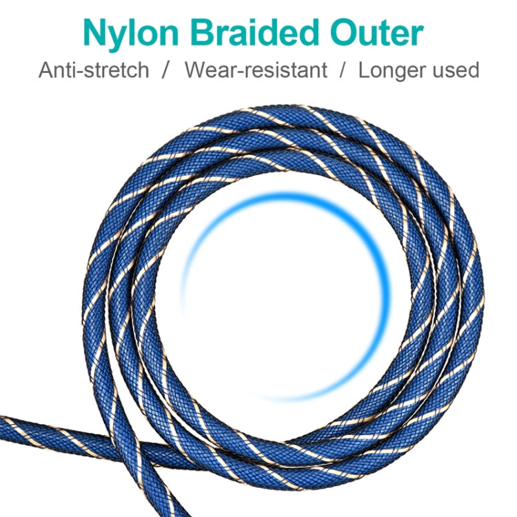EMK 90 Degree Swivel Adjustable Right Angled 360 Degrees Rotatable Plug Nylon Woven Mesh Optical Audio Cable, Cable Length:1.5m(Blue) - free shipping - PMC Jewellery - Order now!