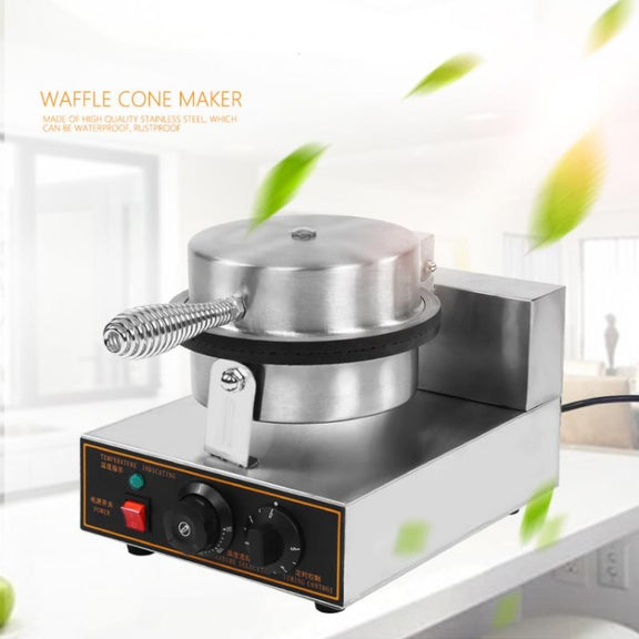 Electric Waffle Maker Egg Roll Maker DIY Ice Cream Cone Machine Crispy Omelet Machine, Plug Type:US Plug