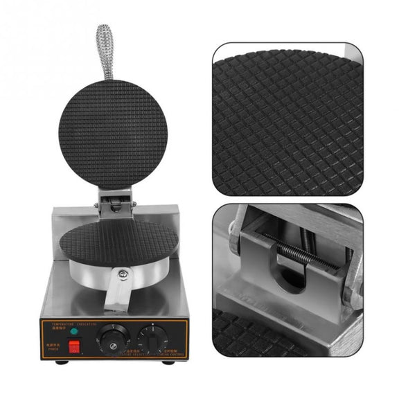 Electric Waffle Maker Egg Roll Maker DIY Ice Cream Cone Machine Crispy Omelet Machine, Plug Type:UK Plug