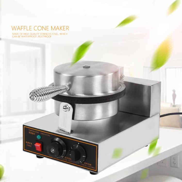 Electric Waffle Maker Egg Roll Maker DIY Ice Cream Cone Machine Crispy Omelet Machine, Plug Type:UK Plug