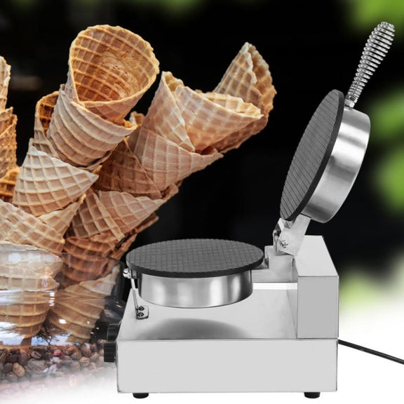Electric Waffle Maker Egg Roll Maker DIY Ice Cream Cone Machine Crispy Omelet Machine, Plug Type:UK Plug