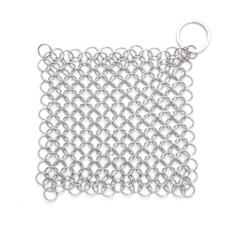 Stainless Steel Square Cast Iron Cleaner Pot Brush Scrubber Home Cookware Kitchen Cleaning Tool, Size:4��4inch - Cleaning Tools by PMC TechLife | Online Shopping South Africa | PMC TechLife