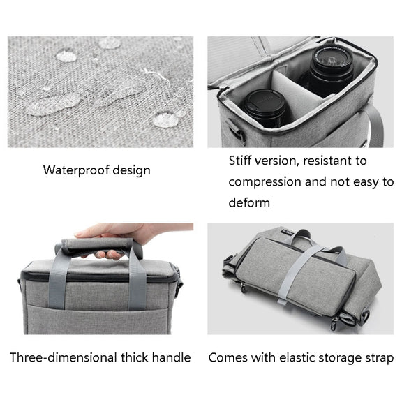 Baona BN-H001 Digital Camera Bag Casual Portable Camera Water-resistant Bag, Size:Small(Gray)