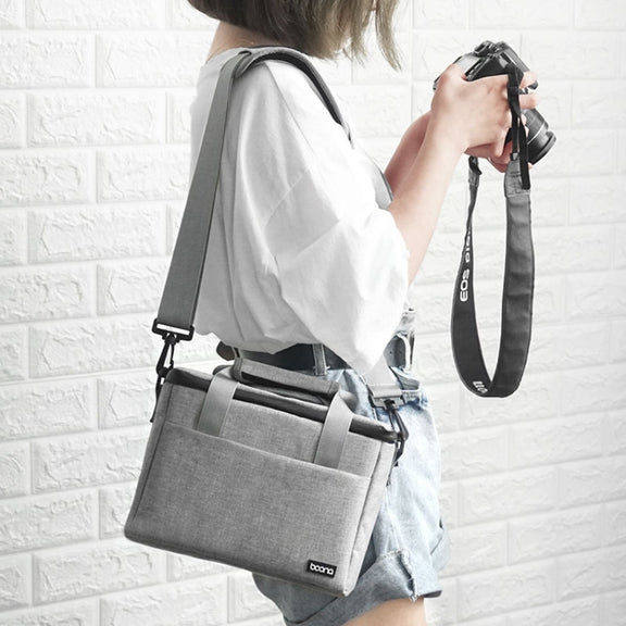 Baona BN-H001 Digital Camera Bag Casual Portable Camera Water-resistant Bag, Size:Medium(Gray)
