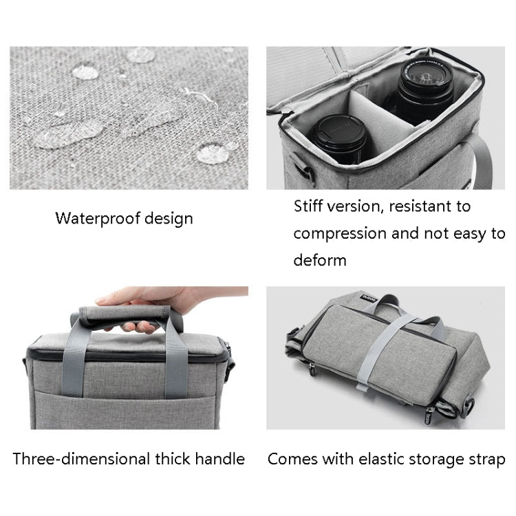 Baona BN-H001 Digital Camera Bag Casual Portable Camera Water-resistant Bag, Size:Large(Black)