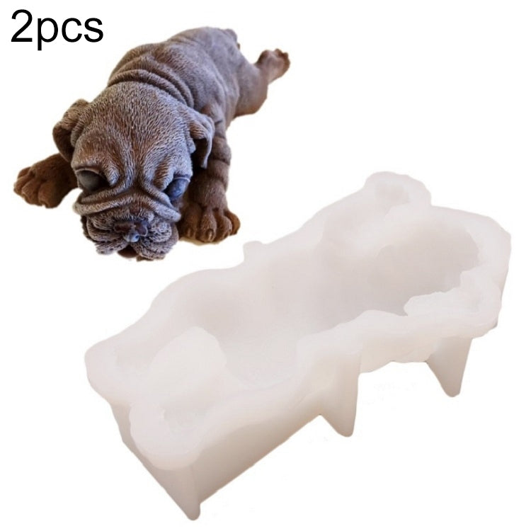 2 PCS 4 Inch Shapi Dog Mousse Cake Silicone Mold 3D Stereo Ice Cream Mold Dirty Dog Chocolate Mold - Food Molds by PMC TechLife | Online Shopping South Africa | PMC TechLife